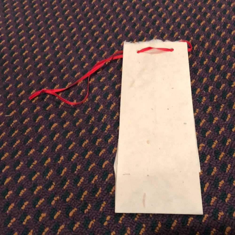 New 20 count small rice paper bags with red satin ribbon ties
